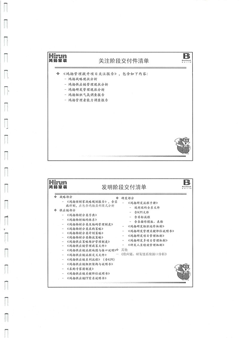 鸿扬家装战略、ISC和IPD咨询项目（鸿扬一期）