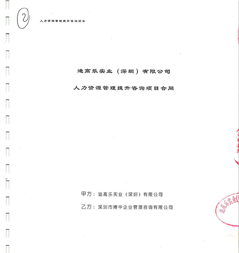 迪高乐人力资源管理提升咨询项目