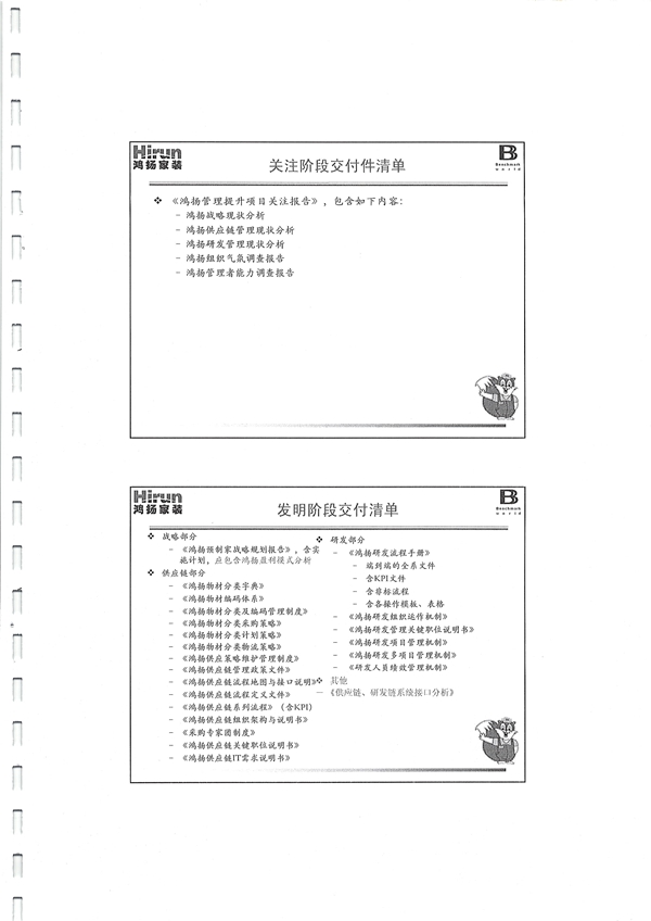 鸿扬家装战略、ISC和IPD咨询项目（鸿扬一期）